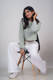 Women’s  White Slub Linen Pants