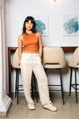 Linen Wide-Leg Pants – Off White
