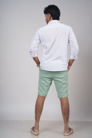 Men’s Mint Green Linen Shorts