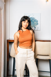 Linen Wide-Leg Pants – Off White