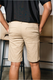 Men’s Tailored Casual Shorts – Beige