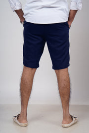 Men’s Navy Blue Linen Shorts