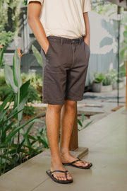 Men’s Tailored Casual Shorts – Dark Grey