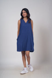V Neck Chambry Dress