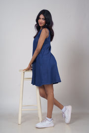 V Neck Chambry Dress