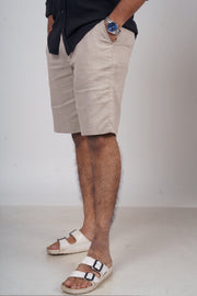 Men’s Beige Linen Shorts