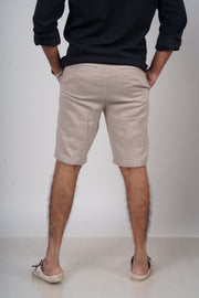 Men’s Beige Linen Shorts