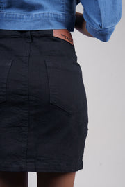 Wide-Leg Chambray Pants