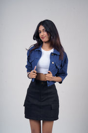 Wide-Leg Chambray Pants