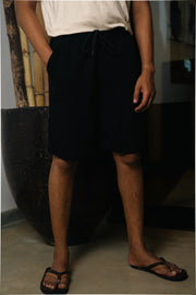Men’s Linen Drawstring Shorts – Off White