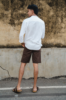 Roll Up Shorts - Coffee Brown
