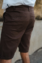Roll Up Shorts - Coffee Brown