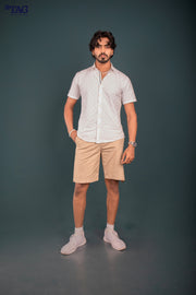 Men's Printed Short- Tan Circle