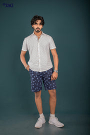 Men's Printed Short - Navy Coconut