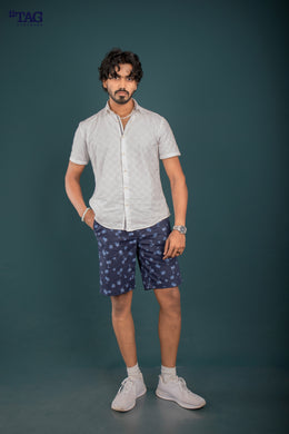 Men's Printed Short - Navy Coconut