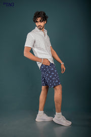 Men's Printed Short - Navy Coconut