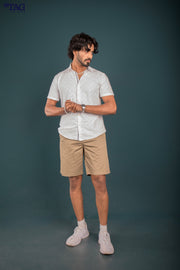 Men's Printed Short - Beige Flower