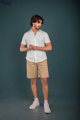 Men's Printed Short - Beige Flower