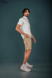 Men's Printed Short - Beige Flower