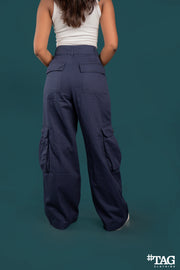 Ladies Extreme Baggy Cargo Pant - Navy