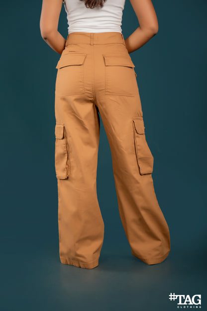 Ladies Extreme Baggy Cargo pant - Brown