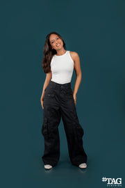 Ladies Extreme Baggy Cargo Pant - Black