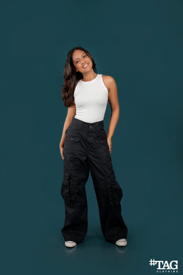 Ladies Extreme Baggy Cargo Pant - Black