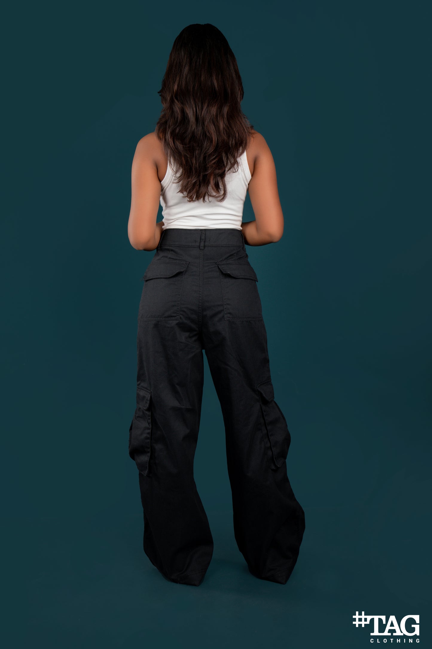 Ladies Extreme Baggy Cargo Pant - Black