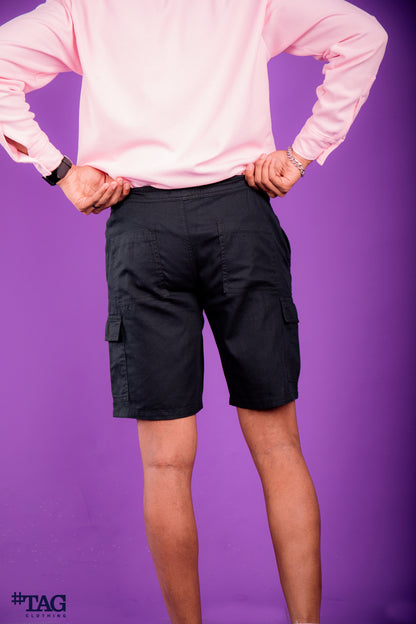 Flex Jogger Cargo Short- Black