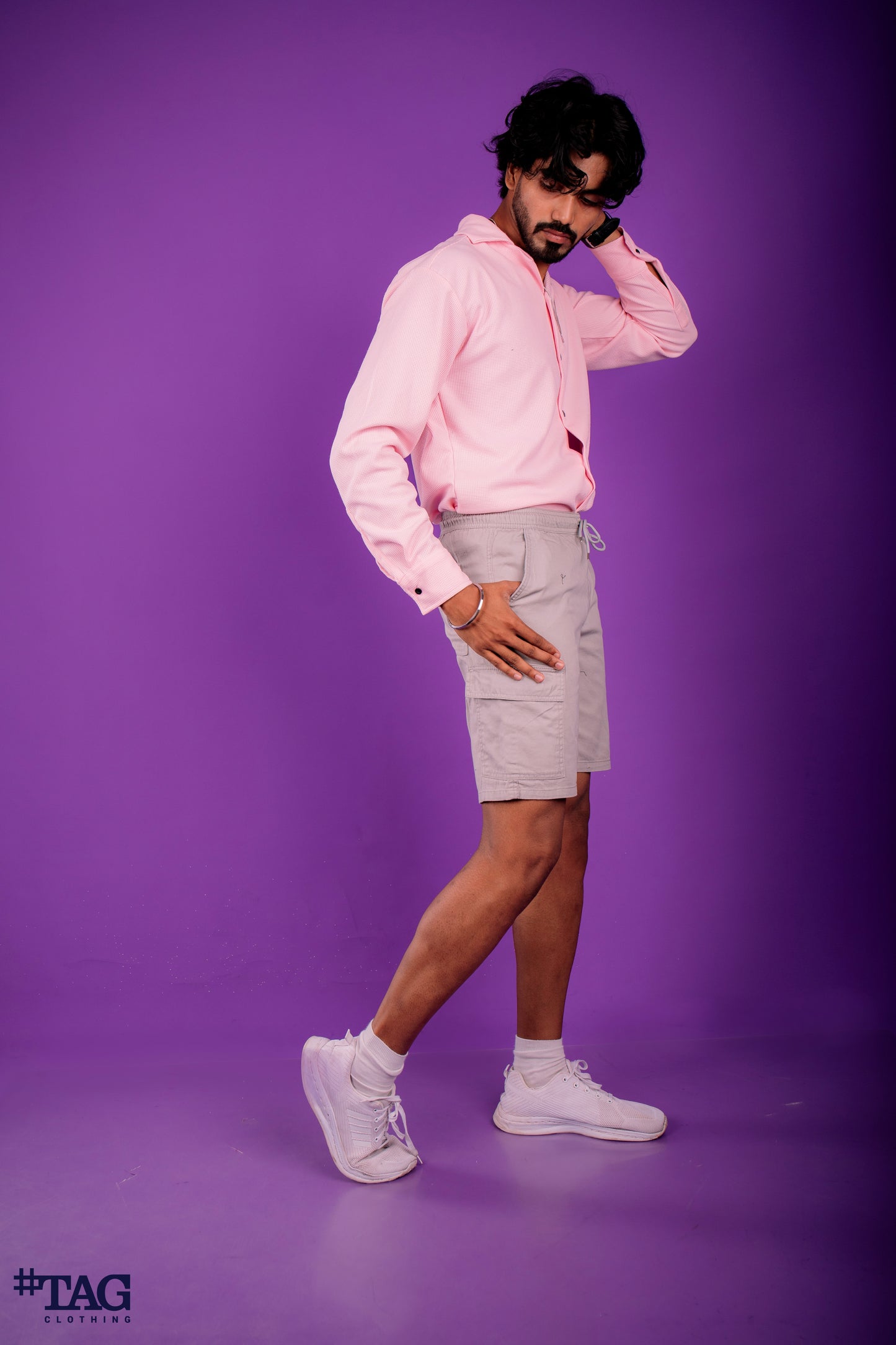 Flex Jogger Cargo Short- Light Gray