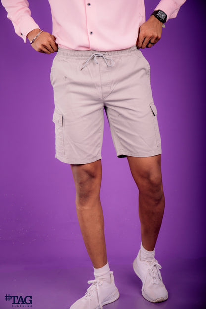 Flex Jogger Cargo Short- Light Gray