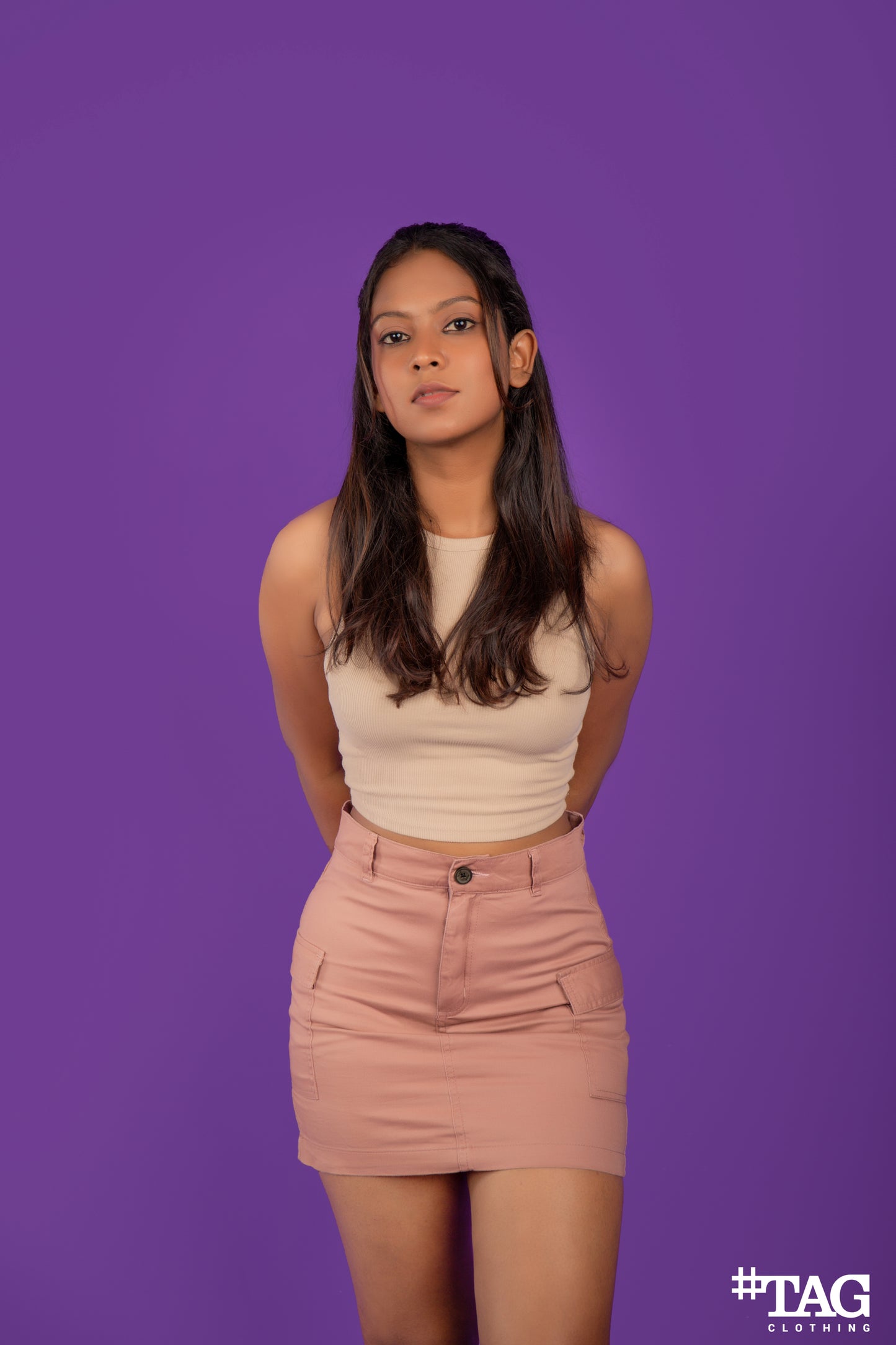 Ladies Mini cargo Skirt - Pink