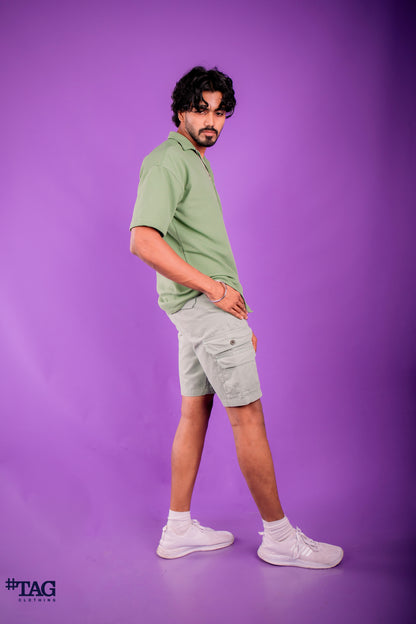 Pocket On Pocket Short- Gray