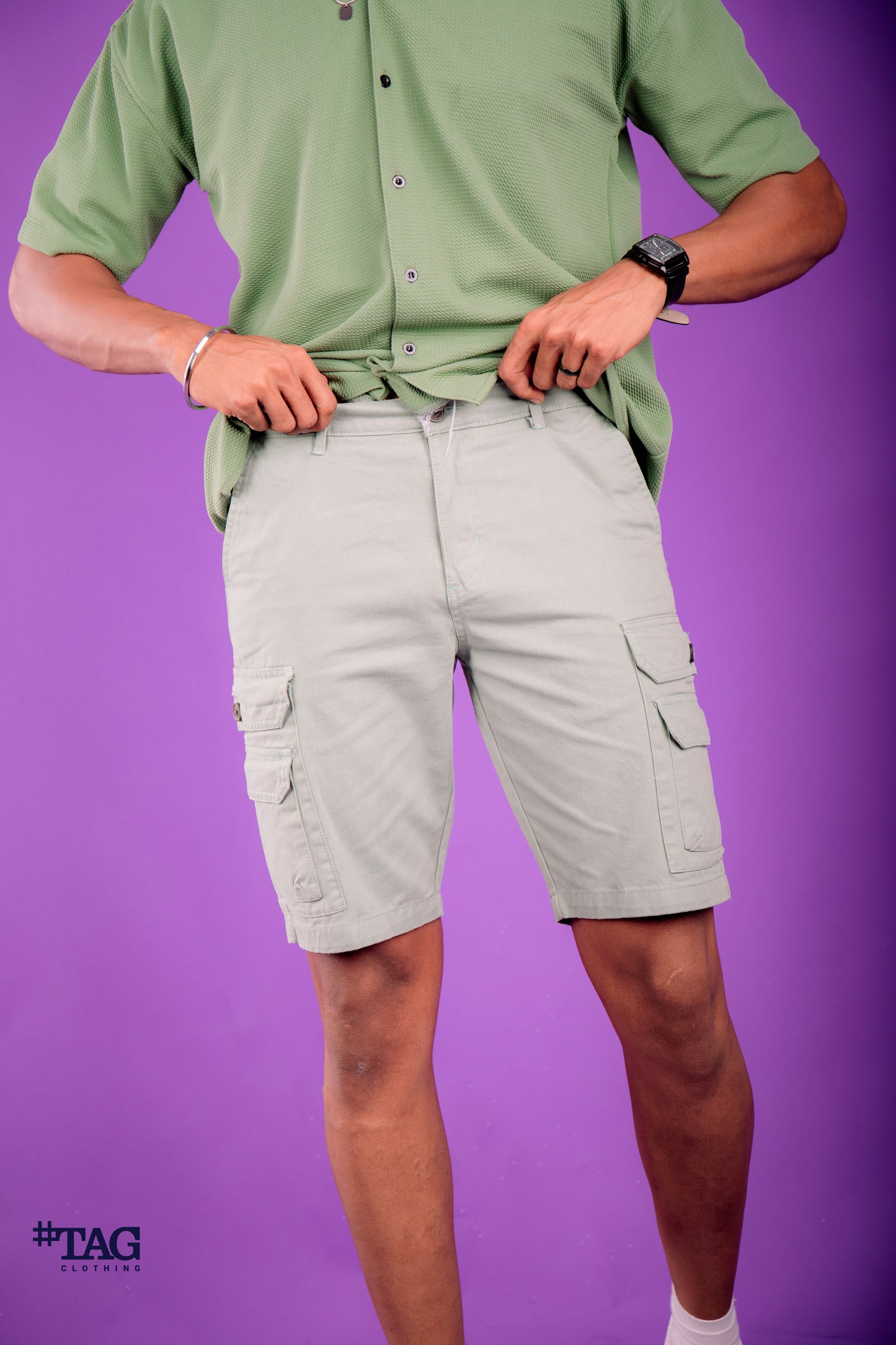 Pocket On Pocket Short- Gray