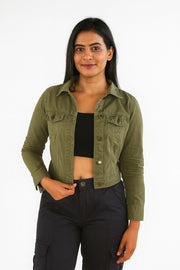 Ladies Twill Jacket - Light Olive