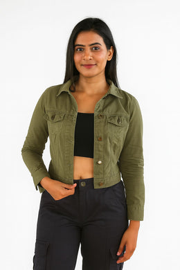 Ladies Twill Jacket - Light Olive