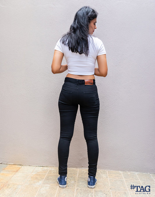 Ladies Skinny Jeans - Black