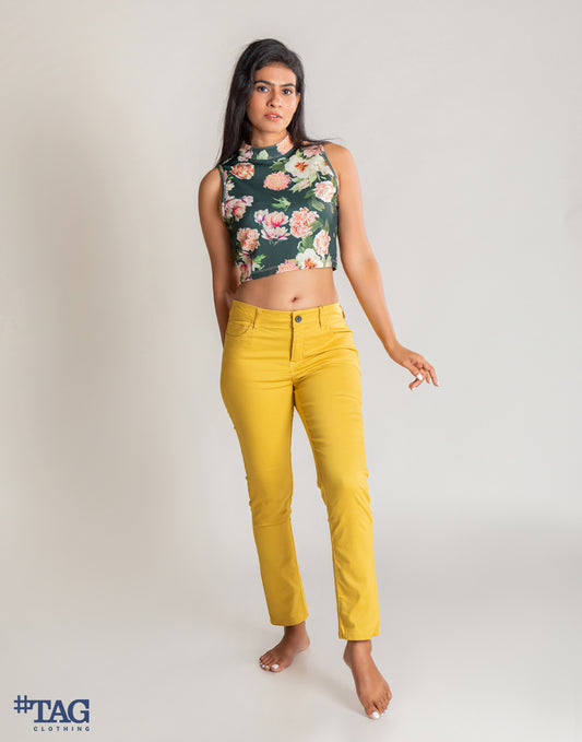 Ladies Chino Pant - Sunflower Yellow