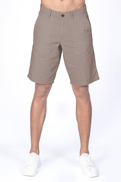 Men's Linen Short - Mushroom Brown