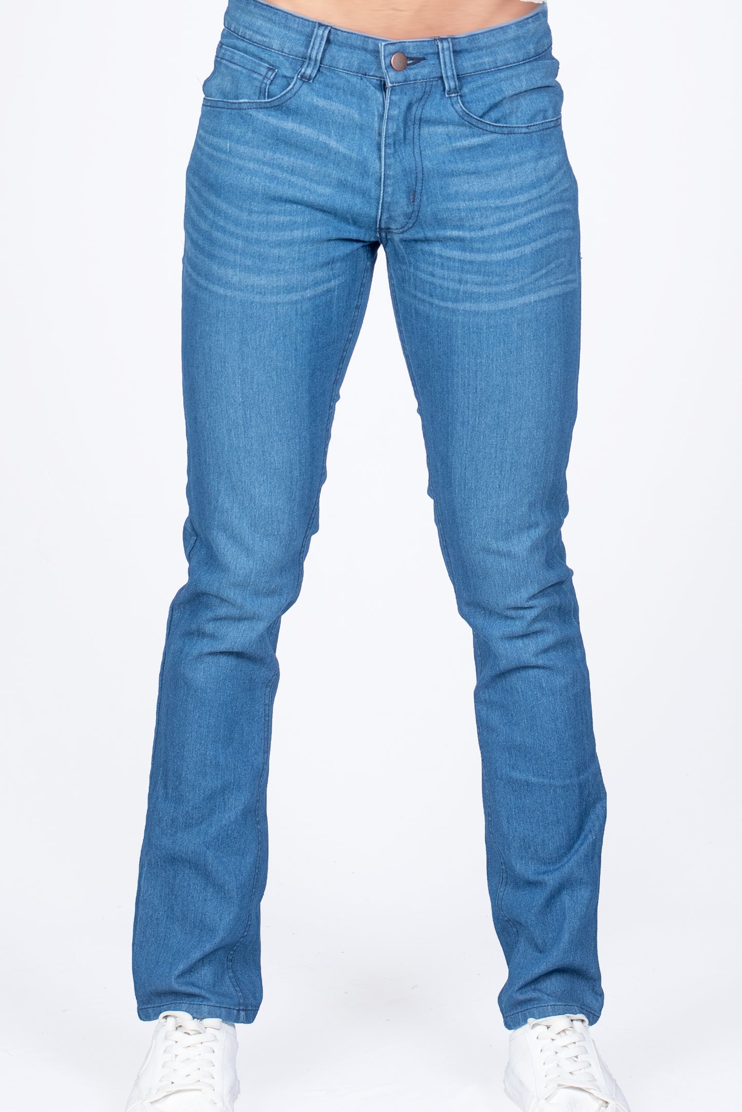 Men's Jeans - Light Blue Wash with Whiskers