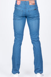 Men's Jeans - Light Blue Wash with Whiskers