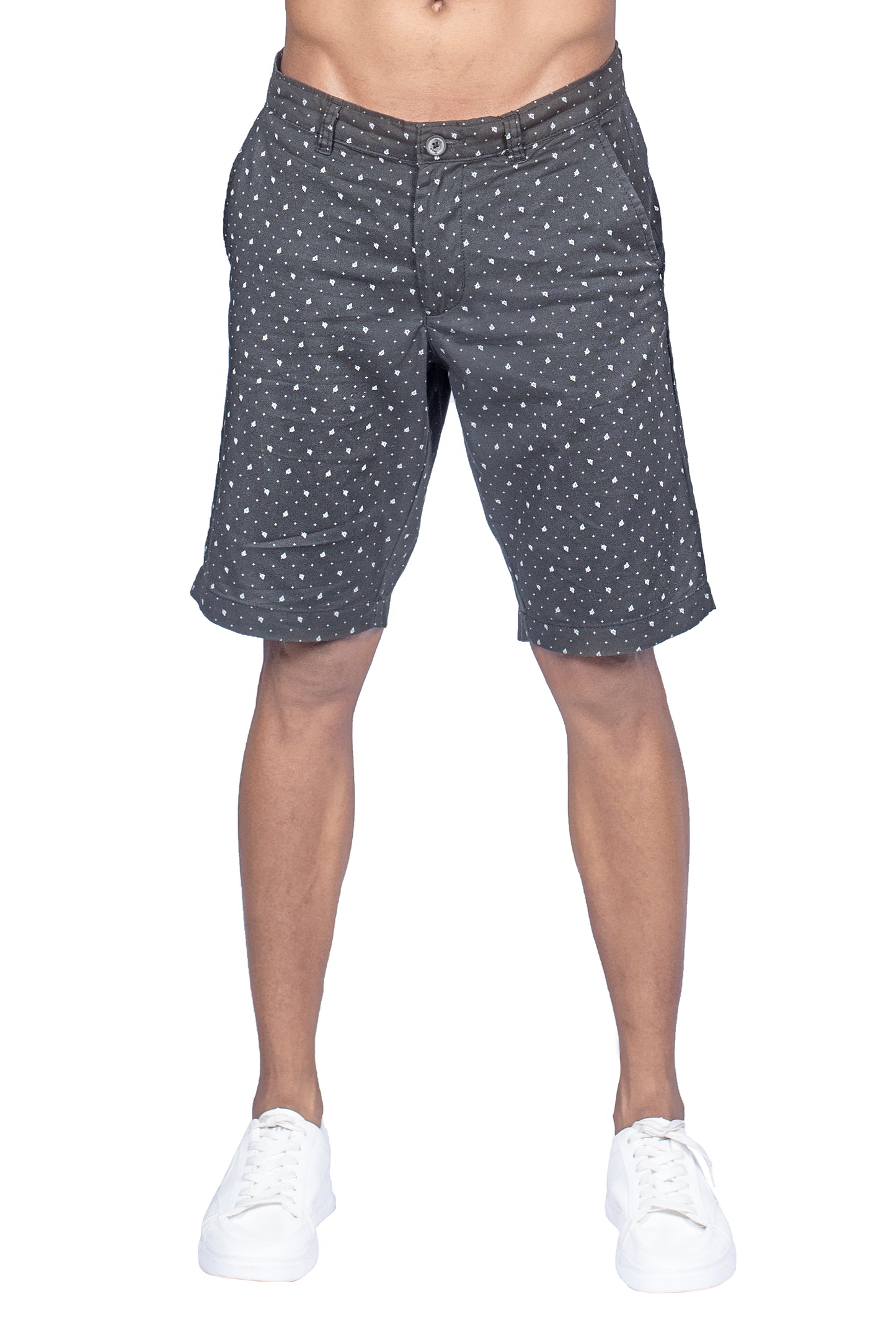 Men's Printed Short - Charcoal Grey