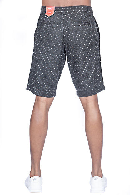 Men's Printed Short - Charcoal Grey