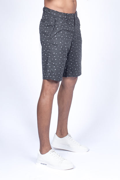 Men's Printed Short - Black