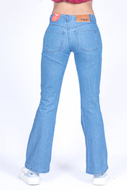 Bell Jeans with Distressed Detail in Light Blue Wash