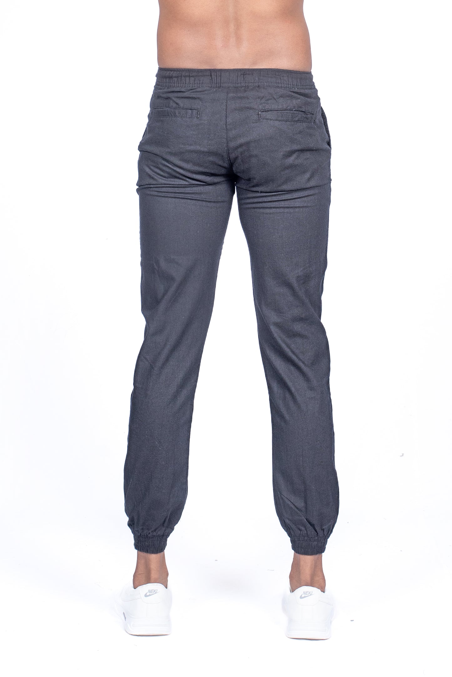 Men's Linen Jogger Pant - Black