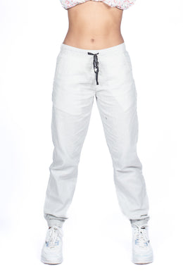 Ladies Linen Jogger Pant - Cream