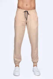 Men's Linen Jogger Pant - Sand