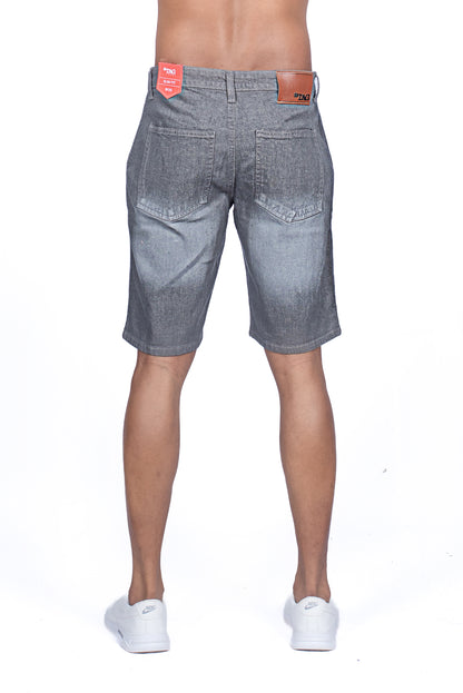 Men's Ripped Denim Short - Grey