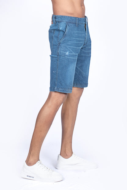 Men's Tooled Denim Short - Dark Blue Wash